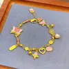 Novo Estilo Chinês Esmalte de Alta Temperatura Azul Borboleta Pulseira Estilo Étnico Rosa Gelo Quebrado Borboleta Cauda de Andorinha Tendência Nacional Pulseira para Mulheres