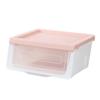 Caja de Almacenamiento de Juguetes para Niños Mismo Estilo TikTok Gran Capacidad Transparente para el Hogar Cesta de Almacenamiento de Snacks con Tapa Apertura Frontal Tamaño Grande