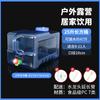 Balde Retangular Espesso Balde de Água Balde de Água Pura Balde Doméstico Transparente de Plástico PC Grau Alimentício Balde Quadrado para Água Potável ao Ar Livre
