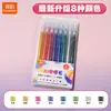 Caneta Gel Glitter Cor Verdadeira Caneta Gel Colorida Metal Brilhante Marcador Multicor Caneta Marcadora para Estudante DIY Caderno