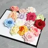 Cabeça de Flor Rosa Simulada Flor Falsa Grampo de Cabelo Acabado Material de Flor de Seda Artesanal DIY Acessórios de Decoração para Guirlanda de Casamento