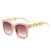 Nuevas Gafas de Sol de Verano Estilo Europeo y Americano Personalidad Ins Gafas de Cadena Estilo Callejero Quirky Gafas de Sol Cuadradas para Mujer