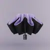 Fabricante de Paraguas Automáticos de 8 Varillas Venta al por Mayor Paraguas de Doble Uso para Sol y Lluvia con Recubrimiento Negro para Protección Solar, Paraguas Solar Promocional con Logo Personalizado
