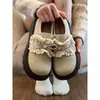 Sapatos femininos estilo Birkenstock, de sola grossa, que aumentam a altura, com laço doce, totalmente fechados, nova coleção primavera/outono 2026, perfeitos com vestidos, sapatilhas estilo francês de sola macia