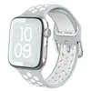 Adecuado para Apple Watch Ultra9876543210 Generación Se Sports Hebilla de Hierro de Dos Tonos Correa de Reloj de Silicona
