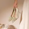 Sapatos de Casamento para Mulheres 2025 Primavera/Verão Nova Moda Versátil Design de Nicho Uso Duplo Sapatos de Salto Alto Femininos de Alta Qualidade