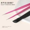 Pinzas Multifuncionales de Doble Punta para Manicura para Pegar Calcomanías de Uñas con Palo de Presión de Silicona Herramientas Japonesas para Manicura en Relieve