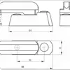Fivela de janela de aço plástico T-lock fechadura de janela de batente Trava de janela de porta fivela fivela de segurança fechadura antifurto de plástico porta e janela acessórios janela