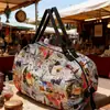 Bolsa Acordeão Bolsa de Compras de Supermercado Bolsa Tote Portátil Enrolável Bolsa Nuvem Bolsa de Armazenamento de Grande Capacidade Bolsa de Compras Dobrável