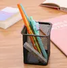 Portalápices Metálico Redondo de Rejilla para Escritorios de Estudiantes y Oficinas, Caja de Almacenamiento Multifuncional Creativa Simple Translúcida Mate
