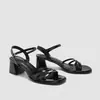 Sandalias de Tira Única de Talla Grande, Estilo Nuevo de Punta Abierta, Elegantes, de Moda, Versátiles, Tacón Alto Grueso, Comercio Exterior Transfronterizo Europeo y Americano