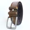 Nuevo cinturón de cuero para hombre con hebilla de pasador, moda de negocios retro británico, versátil y moderno, casual para combinar con jeans