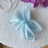Goma de pelo Scrunchie de Encaje Fresco Estilo Coreano con Cinta de Cordón, Cola de Caballo Baja Suave y Femenina, Versátil para el Uso Diario, Suave Accesorio para el Cabello