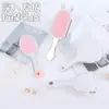 Nuevo Peine de Cojín de Aire Plateado Electrochapado, Peine de Bolsa de Aire Lindo de Dibujos Animados, Peine Compacto Portátil para Masaje del Cuero Cabelludo, Peine Estilo Ins