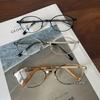 Lentes de Prescripción para Mujer Estilo Retro Vintage, Montura Ovalada Pequeña, Alambre Dorado, Lentes Planas, Bloqueo de Luz Azul, Adecuados para Rostros Pequeños