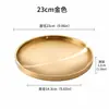 Plato de Acero Inoxidable, Plato Redondo de Doble Capa Engrosado, Múltiples Especificaciones, Plato para Comer Estilo Occidental, Uso Comercial en Restaurantes, Recubrimiento de Color Dorado y Plateado, Venta al por Mayor
