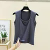Chaleco cálido grueso de terciopelo, versátil, elástico, ropa exterior, ropa interior para mujer, cuello en U, estilo coreano simple, ajustado, capa base, ropa cálida
