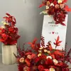 Nuevos Arreglos Florales de Piso para Decoración de Bodas, Arte Floral para Bodas, Arreglos Florales para Escenario en T, Arreglos Florales de Bienvenida para Hoteles