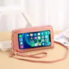 Bolsa para Teléfono Móvil Mujer Cruzada Simple Pequeña Bolsa para Teléfono Móvil Billetera Táctil de Pantalla Llave de Moda Bolsa para Tarjetas de Teléfono Móvil Billetera