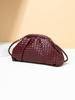 2025 Bolso Nuevo de Bolitas Plegado Bolso Nube Bolso de Hombro Cruzado Bolso Tejido para la Axila Bolso Baguette Bolso de Pinza de Gama Alta