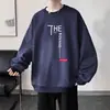 Moletom com Gola Redonda Estilo Hong Kong para Adolescentes Primavera e Outono Masculino 2025 Novo Tendência Estudante do Ensino Médio e Fundamental Camiseta Básica Bonita