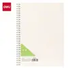 Cuaderno Deli con Espiral para Estudiantes, Cuaderno de Tareas de Alta Calidad A5 Rayado y en Blanco, Cuadrícula Inglesa, Cubierta de PP, Bloc de Notas Impermeable