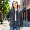 Jaqueta jeans pesada de comércio exterior transfronteiriço, nova jaqueta de trabalho moderna de corte solto para homens e mulheres, versão coreana para primavera e outono, atacado do fabricante