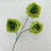 Flor de Seda Rosa Diamante Simulada de 3 Cabeças Flor Artificial Cenário de Salão de Casamento Decoração de Mobiliário Doméstico Área Cênica Paisagismo Decoração Atacado