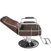 Silla de Salón Reclinable para Cortar el Cabello, Giratoria y de Altura Ajustable, Adecuada para Peluquería, Permanente, Teñido, Silla de Salón de Acero Inoxidable para Afeitar