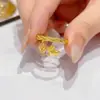 Anel de Riqueza Instantânea para Mulheres, Design de Nicho Ins, Nova Moda 2025 Versátil Dourado Anel Aberto Presente