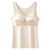 Nuevo Chaleco Satinado Cálido y Hermoso con Aloe Vera Nutritivo para la Piel para Mujer, Sin Sujetador, con Almohadillas en el Pecho y Push-Up, Ropa Interior Seamless