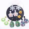Aretes Personalizados de Corona de Carnaval Aretes de Máscara de Estrella Aretes Acrílicos Estampados Aretes para Mujer