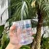 Suministro taza de pajita colorida taza de bambú sarga de lunares taza de agua taza de bambú taza de regalo de moda