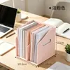 Caja de almacenamiento con soporte para libros, organizador de documentos, estante de almacenamiento de escritorio, estante para carpetas de archivos, soporte de escritorio grueso para estudiantes