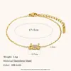 Pulsera de Criaturas Marinas con Pedrería Transfronteriza Europea y Americana de Moda Acero Inoxidable Chapado en Oro de 18K Nicho Minimalista Personalizado Joyería para Mujer