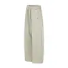 Pantalones casuales rectos de corte slim para hombre de otoño, estilo retro trendy de la marca Rumeng, con tela fluida, remaches y cordón
