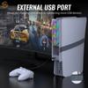 Adequado para Console Ps5 Pro/Slim Ventilador de Resfriamento Universal Controle Inteligente de Temperatura Ventilador Traseiro com Luz Colorida RGB