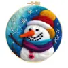 Serie de Invierno Más Vendido Fieltro de Lana Hecho a Mano DIY Herramientas para Pintura en Fieltro Incluyendo Bastidor de Bordado Agujas de Fieltro Base de Espuma Regalo Creativo