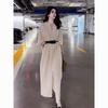 Vestido Preto Estilo Hepburn Plus Size Cintura Marcada Irmã Real Outono Novo Moda Versátil Saia Longa Roupa Feminina