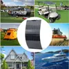 Painel solar flexível ultraleve de 100W para trailers, iates, barcos de pesca, painel solar para carregamento de sistema off-grid