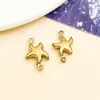 Acero inoxidable al vacío electrochapado color oro acero hueco estrella de mar, caballito de mar, caracola, pez tropical colgante accesorios para joyería DIY