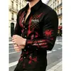 Nova Camisa Masculina de Manga Longa com Estampa 3D Outono 2026 Primavera e Outono SHEIN AliExpress Moda Transfronteiriça Tendência Top