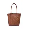 Bolsa de mano tejida nueva de primavera 2026 Bolsa con nudo de bambú Bolso de mano simple vintage Bolsa de compras de gran capacidad Bolsa tejida