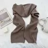 Bufanda con Capucha Otoño e Invierno Nueva Bufanda de Punto de Color Sólido Chal Sombrero Bufanda con Capucha de una Sola Pieza Bufanda para el Cuello para Mujer