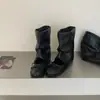 Primer Encuentro Temporada Aumentar Altura Estilo Ballet Botines de Verano Botas para Mujer 2026 Verano Combinar con Faldas Vacaciones Fruncidos Adelgazantes Botas Francesas