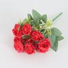 Ramo Artificial de Rosas Diamante de 10 Cabezas para Hogar, Hotel, Centro Comercial, Decoración de Maceteros Exteriores, Flores Artificiales al por Mayor