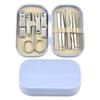 Cortador de Unhas de Aço Inoxidável do Fabricante Conjunto de 14 Peças para Manicure em Casa, Cortadores de Unha, Limpador de Ouvido, Agulha para Espinhas, Ferramentas de Beleza e Manicure