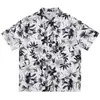 Venta Caliente de Verano Estilo Hong Kong Retro Impresión Digital 3D Holgada Casual Transpirable Playa Costera Camisa de Manga Corta Venta al por Mayor