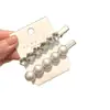 Presilha de Cabelo de Alta Qualidade Estilo Dongdaemun Coreano com Pérolas e Strass Estilo Francês para Mulheres, Presilha para Franja, Presilha Lateral, Grampo de Cabelo