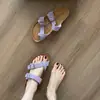 Sapatos Femininos Versáteis Estilo Coreano com Solado Grosso e Biqueira Aberta para Uso Externo, Nova Moda Tendência Primavera/Verão 2026 Sandálias Slide Versáteis